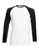 Baseball Langarm T-Shirt ~ Weiß/Schwarz XL