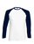 Baseball Langarm T-Shirt ~ Weiß/Deep Navy M