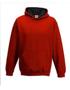 Kinder Kapuzen Sweatshirt ~ Fire Red/Jet Black 12/13 (XL)