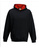 Kinder Kapuzen Sweatshirt ~ Jet Black/Fire Red 3/4 (XS)
