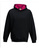 Kinder Kapuzen Sweatshirt ~ jet schwarz/hot pink 3/4 (XS)