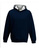 Kinder Kapuzen Sweatshirt ~ New French Navy/Heather Grey 3/4 (XS)