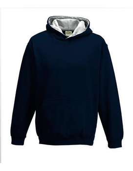 Kinder Kapuzen Sweatshirt ~ New French Navy/Heather Grey 12/13 (XL)