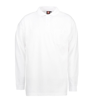 PRO Wear Langarm Poloshirt | Tasche wei 3XL