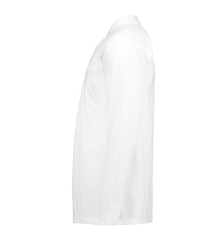 PRO Wear Langarm Poloshirt | Tasche wei 5XL