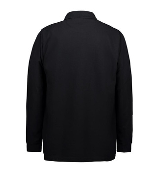 PRO Wear Langarm Poloshirt | Tasche Schwarz XS