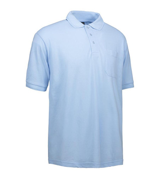 Klassisches Poloshirt | Tasche Hellblau XL