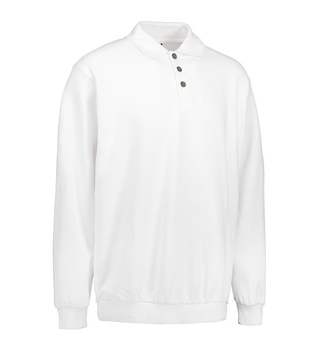 Klassisches Polo-Sweatshirt wei S