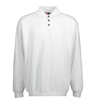 Klassisches Polo-Sweatshirt wei L