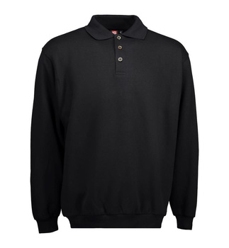 Klassisches Polo-Sweatshirt Schwarz M