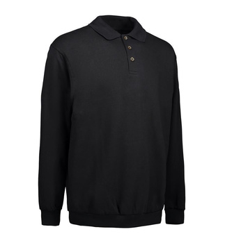 Klassisches Polo-Sweatshirt Schwarz L