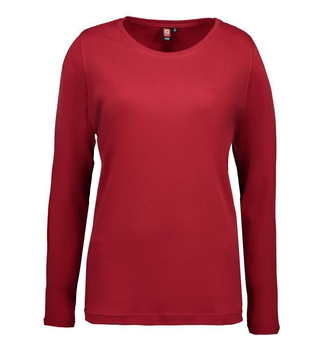 ID Interlock Damen Langarm T-Shirt Rot L