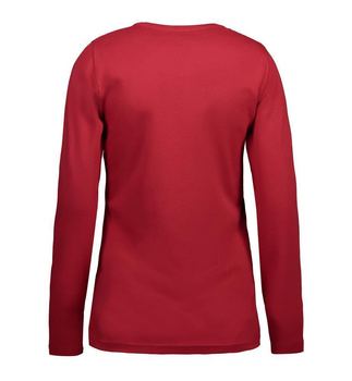 ID Interlock Damen Langarm T-Shirt Rot 2XL