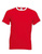 Ringer T-Shirt Kontrast ~ Rot/Weiß S