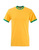 Ringer T-Shirt Kontrast ~ Sonnenblumengelb/Kellygrün XL