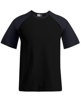 Herren Raglan T-Shirt ~ Schwarz/Charcoal (Solid) XS