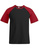 Herren Raglan T-Shirt ~ Schwarz/Rot L