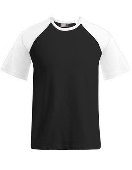 Herren Raglan T-Shirt ~ Schwarz/Wei L