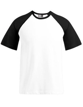 Herren Raglan T-Shirt ~ Wei/Schwarz M