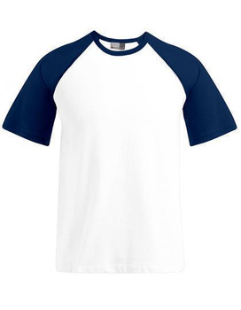 Herren Raglan T-Shirt ~ Wei/Navy XXL