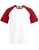 Herren Raglan T-Shirt ~ Weiß/Rot S