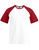 Herren Raglan T-Shirt ~ Weiß/Rot M