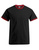 T-Shirt Contrast  ~ Schwarz/Feuerrot XL