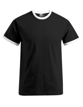 T-Shirt Contrast  ~ Schwarz/Wei XL