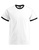 T-Shirt Contrast  ~ Weiß/Schwarz L