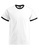 T-Shirt Contrast  ~ Weiß/Schwarz XL