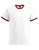 T-Shirt Contrast  ~ Weiß/Rot L