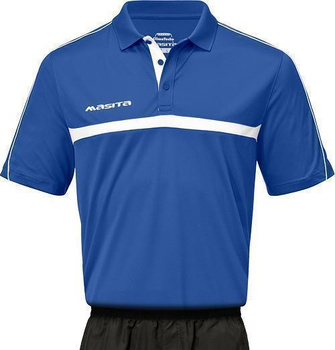 Masita Sport Poloshirt ~ kornblau / wei XXXL