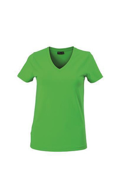 Damen V-Neck T-Shirt ~ limegrn XXL
