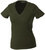 Damen V-Neck T-Shirt ~ olive L