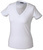 Damen V-Neck T-Shirt ~ weiß XL
