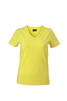 Damen V-Neck T-Shirt ~ wei XL