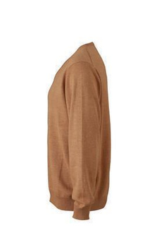 Herren Sweatshirt V-Ausschnitt ~ camel XL