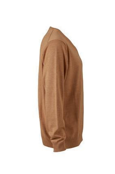 Herren Sweatshirt V-Ausschnitt ~ camel XL