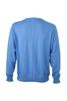 Herren Sweatshirt V-Ausschnitt ~ glacier-blau M
