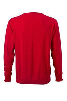 Herren Sweatshirt V-Ausschnitt ~ rot 3XL