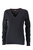 Damen Sweatshirt mit V-Ausschnitt ~ schwarz XL