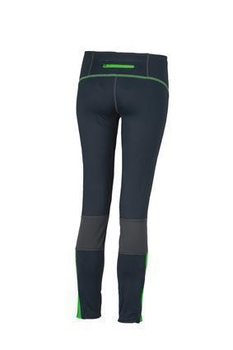 Ladies Running Tights ~ iron-grey/green XL