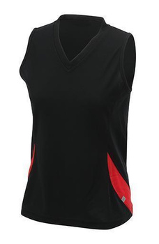 Damen Laufshirt Tank Top ~ schwarz/rot XL