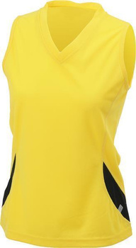 Damen Laufshirt Tank Top ~ gelb/schwarz XL