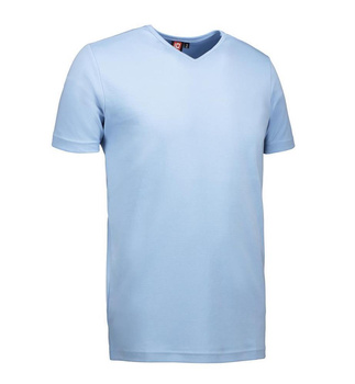 T-TIME Herren T-Shirt | V-Ausschnitt ~ Hellblau 2XL