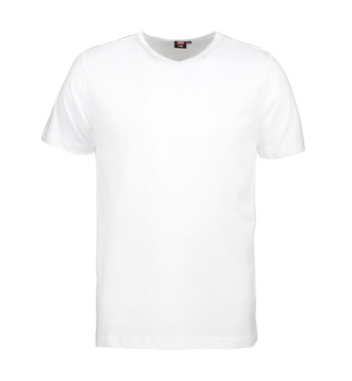 T-TIME Herren T-Shirt | V-Ausschnitt ~ wei XL