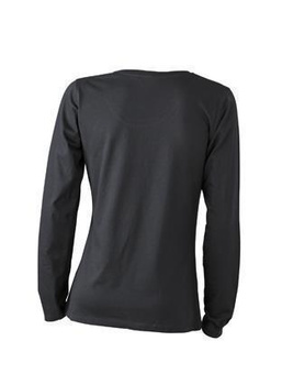 Damen Langarm T-Shirt ~ schwarz 3XL