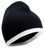 Beanie Mütze mit Kontrastrand ~ schwarz/weiß