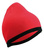 Beanie Mütze mit Kontrastrand ~ rot/schwarz