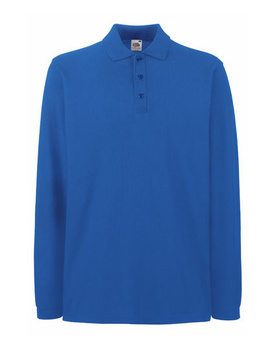 Poloshirt Langarm Pique Polo ~ royal blau S